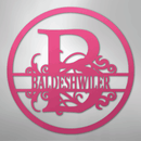 Custom Metal Wall Art - Personalized Split Circle Monogram Sign