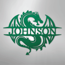 Custom Metal Wall Art - Personalized Celtic Dragon Monogram Sign