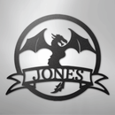 Custom Metal Wall Art - Personalized Dragon Name Sign