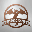 Custom Metal Wall Art - Personalized Dragon Name Sign