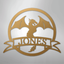 Custom Metal Wall Art - Personalized Dragon Name Sign