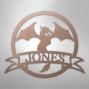 Custom Metal Wall Art - Personalized Dragon Name Sign