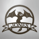 Custom Metal Wall Art - Personalized Dragon Name Sign