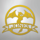 Custom Metal Wall Art - Personalized Dragon Name Sign