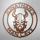 Custom Metal Wall Art - Personalized Viking Circle Monogram Sign