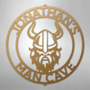 Custom Metal Wall Art - Personalized Viking Circle Monogram Sign
