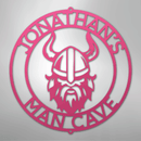 Custom Metal Wall Art - Personalized Viking Circle Monogram Sign
