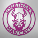 Custom Metal Wall Art - Personalized Viking Circle Monogram Sign