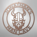 Custom Metal Wall Art - Personalized Viking Circle Monogram Sign