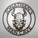 Custom Metal Wall Art - Personalized Viking Circle Monogram Sign