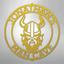 Custom Metal Wall Art - Personalized Viking Circle Monogram Sign