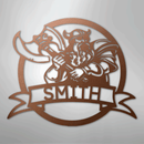 Custom Metal Wall Art - Personalized Viking Warrior Sign