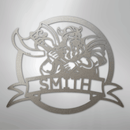 Custom Metal Wall Art - Personalized Viking Warrior Sign