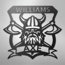 Custom Metal Wall Art - Personalized Viking Axe Sign