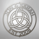 Custom Metal Wall Art - Personalized Celtic Knot Circle Monogram Sign
