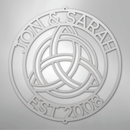 Custom Metal Wall Art - Personalized Celtic Knot Circle Monogram Sign