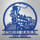 Custom Metal Wall Art - Personalized Steam Train Name Sign