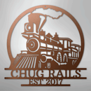 Custom Metal Wall Art - Personalized Steam Train Name Sign