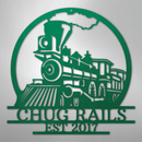 Custom Metal Wall Art - Personalized Steam Train Name Sign
