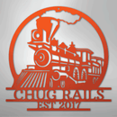 Custom Metal Wall Art - Personalized Steam Train Name Sign