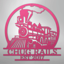 Custom Metal Wall Art - Personalized Steam Train Name Sign