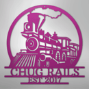 Custom Metal Wall Art - Personalized Steam Train Name Sign