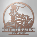 Custom Metal Wall Art - Personalized Steam Train Name Sign