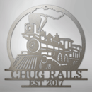 Custom Metal Wall Art - Personalized Steam Train Name Sign