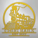 Custom Metal Wall Art - Personalized Steam Train Name Sign