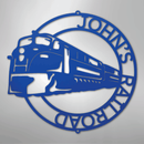 Custom Metal Wall Art - Personalized Modern Train Sign
