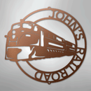 Custom Metal Wall Art - Personalized Modern Train Sign