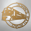 Custom Metal Wall Art - Personalized Modern Train Sign
