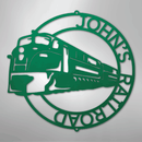 Custom Metal Wall Art - Personalized Modern Train Sign