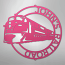 Custom Metal Wall Art - Personalized Modern Train Sign