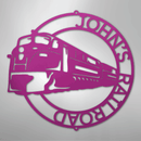 Custom Metal Wall Art - Personalized Modern Train Sign