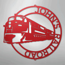 Custom Metal Wall Art - Personalized Modern Train Sign
