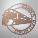 Custom Metal Wall Art - Personalized Modern Train Sign