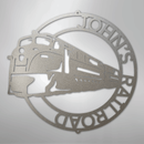 Custom Metal Wall Art - Personalized Modern Train Sign