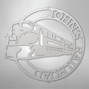 Custom Metal Wall Art - Personalized Modern Train Sign