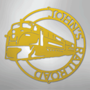 Custom Metal Wall Art - Personalized Modern Train Sign