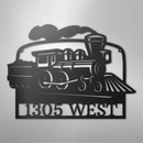 Custom Metal Wall Art - Personalized Coal Train Monogram Sign