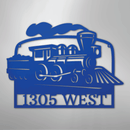 Custom Metal Wall Art - Personalized Coal Train Monogram Sign