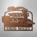 Custom Metal Wall Art - Personalized Coal Train Monogram Sign
