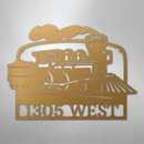 Custom Metal Wall Art - Personalized Coal Train Monogram Sign