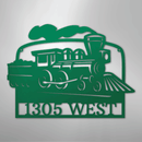 Custom Metal Wall Art - Personalized Coal Train Monogram Sign