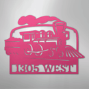 Custom Metal Wall Art - Personalized Coal Train Monogram Sign