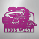 Custom Metal Wall Art - Personalized Coal Train Monogram Sign