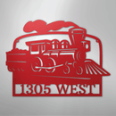 Custom Metal Wall Art - Personalized Coal Train Monogram Sign
