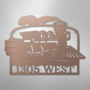 Custom Metal Wall Art - Personalized Coal Train Monogram Sign