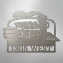 Custom Metal Wall Art - Personalized Coal Train Monogram Sign